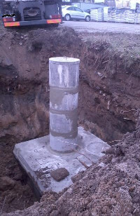 Instalacja szamba betonowego