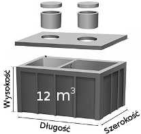 Szambo betonowe dwukomorowe 12 kubików szambo betonowe dwukomorowe duże