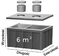 Szambo betonowe dwukomorowe 6 kubików szambo betonowe dwukomorowe małe