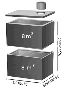 Szambo betonowe łączone w pione 16 kubików szambo betonowe łączone w pione
